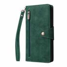 For Samsung Galaxy S24 FE 5G Rivet Buckle 9 Cards 3-Fold Wallet Leather Phone Case(Green) - 2