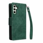 For Samsung Galaxy S24 FE 5G Rivet Buckle 9 Cards 3-Fold Wallet Leather Phone Case(Green) - 3