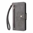 For Samsung Galaxy S24 FE 5G Rivet Buckle 9 Cards 3-Fold Wallet Leather Phone Case(Grey) - 2