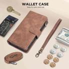 For Samsung Galaxy S24 FE 5G Multifunctional Crossbody Zipper Wallet Leather Phone Case(Brown) - 2