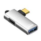 ADS-617 5Gbps PD100W USB-C / Type-C to USB OTG Adapter(Silver) - 1