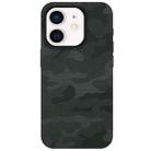 For iPhone 12 Camouflage Ice Feel Texture MagSafe PU Hybrid PC Phone Case(Army Green) - 1