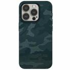 For iPhone 12 Pro Camouflage Ice Feel Texture MagSafe PU Hybrid PC Phone Case(Dark Green) - 1