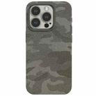 For iPhone 12 Pro Camouflage Ice Feel Texture MagSafe PU Hybrid PC Phone Case(Grey) - 1