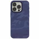 For iPhone 12 Pro Camouflage Ice Feel Texture MagSafe PU Hybrid PC Phone Case(Blue Purple) - 1