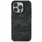 For iPhone 12 Pro Max Camouflage Ice Feel Texture MagSafe PU Hybrid PC Phone Case(Army Green) - 1