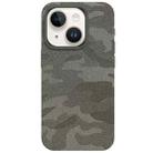 For iPhone 13 Camouflage Ice Feel Texture MagSafe PU Hybrid PC Phone Case(Grey) - 1