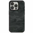 For iPhone 13 Pro Max Camouflage Ice Feel Texture MagSafe PU Hybrid PC Phone Case(Army Green) - 1