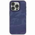 For iPhone 13 Pro Max Camouflage Ice Feel Texture MagSafe PU Hybrid PC Phone Case(Blue Purple) - 1