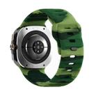 For Samsung Galaxy Watch Ultra 47mm Wave Texture Reverse Buckle Silicone Watch Band(Army Green Camouflage) - 2