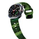 For Samsung Galaxy Watch Ultra 47mm Wave Texture Reverse Buckle Silicone Watch Band(Army Green Camouflage) - 3