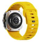 For Samsung Galaxy Watch Ultra 47mm Wave Texture Reverse Buckle Silicone Watch Band(Yellow) - 2