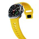 For Samsung Galaxy Watch Ultra 47mm Wave Texture Reverse Buckle Silicone Watch Band(Yellow) - 3