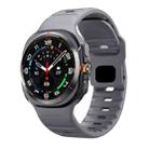 For Samsung Galaxy Watch Ultra 47mm Wave Texture Reverse Buckle Silicone Watch Band(Space Grey) - 1