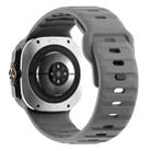 For Samsung Galaxy Watch Ultra 47mm Wave Texture Reverse Buckle Silicone Watch Band(Space Grey) - 2