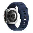 For Samsung Galaxy Watch Ultra 47mm Wave Texture Reverse Buckle Silicone Watch Band(Midnight Blue) - 2