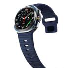 For Samsung Galaxy Watch Ultra 47mm Wave Texture Reverse Buckle Silicone Watch Band(Midnight Blue) - 3