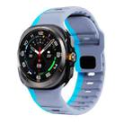 For Samsung Galaxy Watch Ultra 47mm Wave Texture Reverse Buckle Silicone Watch Band(Grey Blue) - 1