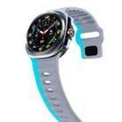 For Samsung Galaxy Watch Ultra 47mm Wave Texture Reverse Buckle Silicone Watch Band(Grey Blue) - 3