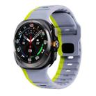 For Samsung Galaxy Watch Ultra 47mm Wave Texture Reverse Buckle Silicone Watch Band(Grey Green) - 1