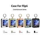 For Samsung Galaxy Z Flip6 Colorful Clouds Series Ring Hand-held PU Phone Case(Pink) - 2
