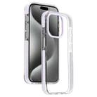 For iPhone 15 Pro Max Candy Series 3 in 1 Highly Transparent PC Phone Case(Purple) - 1