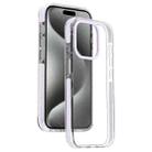 For iPhone 15 Pro Candy Series 3 in 1 Highly Transparent PC Phone Case(Purple) - 1