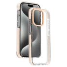 For iPhone 15 Pro Candy Series 3 in 1 Highly Transparent PC Phone Case(Orange) - 1