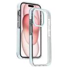 For iPhone 15 Candy Series 3 in 1 Highly Transparent PC Phone Case(Blue) - 1