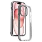 For iPhone 15 Candy Series 3 in 1 Highly Transparent PC Phone Case(Black) - 1