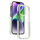 For iPhone 14 Candy Series 3 in 1 Highly Transparent PC Phone Case(Fluorescent Green) - 1