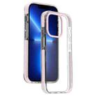 For iPhone 13 Pro Candy Series 3 in 1 Highly Transparent PC Phone Case(Pink) - 1