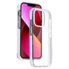 For iPhone 13 Candy Series 3 in 1 Highly Transparent PC Phone Case(Purple) - 1