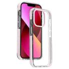 For iPhone 13 Candy Series 3 in 1 Highly Transparent PC Phone Case(Pink) - 1