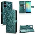 For Samsung Galaxy A06 Honeycomb Dot Texture Leather Phone Case(Green) - 1