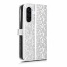 For Samsung Galaxy A36 5G Honeycomb Dot Texture Leather Phone Case(Silver) - 3