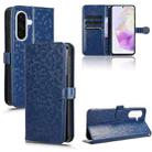 For Samsung Galaxy A56 5G Honeycomb Dot Texture Leather Phone Case(Blue) - 1