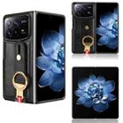 For Xiaomi Mix Fold 4 Wristband Leather Back Phone Case(Black) - 1