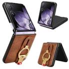 For Xiaomi Mix Flip Wristband Leather Back Phone Case(Brown) - 1
