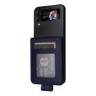 For Samsung Galaxy Z Flip4 5G Multifunctional Horizontal Flip Leather Phone Case with Three Card Slot(Navy Blue) - 3