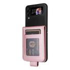 For Samsung Galaxy Z Flip4 5G Multifunctional Horizontal Flip Leather Phone Case with Three Card Slot(Rose Gold) - 3