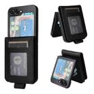 For Samsung Galaxy Z Flip5 5G Multifunctional Horizontal Flip Leather Phone Case with Three Card Slot(Black) - 1