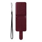 For Samsung Galaxy Z Flip5 5G Multifunctional Horizontal Flip Leather Phone Case with Three Card Slot(Wine Red) - 2