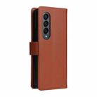 For Samsung Galaxy Z Fold4 5G Multifunctional Horizontal Flip Leather Phone Case with Three Card Slot(Brown) - 3