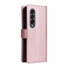 For Samsung Galaxy Z Fold4 5G Multifunctional Horizontal Flip Leather Phone Case with Three Card Slot(Rose Gold) - 3