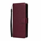 For Samsung Galaxy Z Fold4 5G Multifunctional Horizontal Flip Leather Phone Case with Three Card Slot(Wine Red) - 2