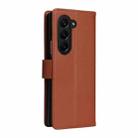 For Samsung Galaxy Z Fold5 5G Multifunctional Horizontal Flip Leather Phone Case with Three Card Slot(Brown) - 3