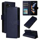 For Samsung Galaxy Z Fold5 5G Multifunctional Horizontal Flip Leather Phone Case with Three Card Slot(Navy Blue) - 1