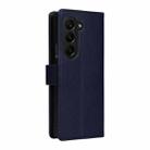 For Samsung Galaxy Z Fold5 5G Multifunctional Horizontal Flip Leather Phone Case with Three Card Slot(Navy Blue) - 3