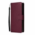 For Samsung Galaxy Z Fold5 5G Multifunctional Horizontal Flip Leather Phone Case with Three Card Slot(Wine Red) - 2